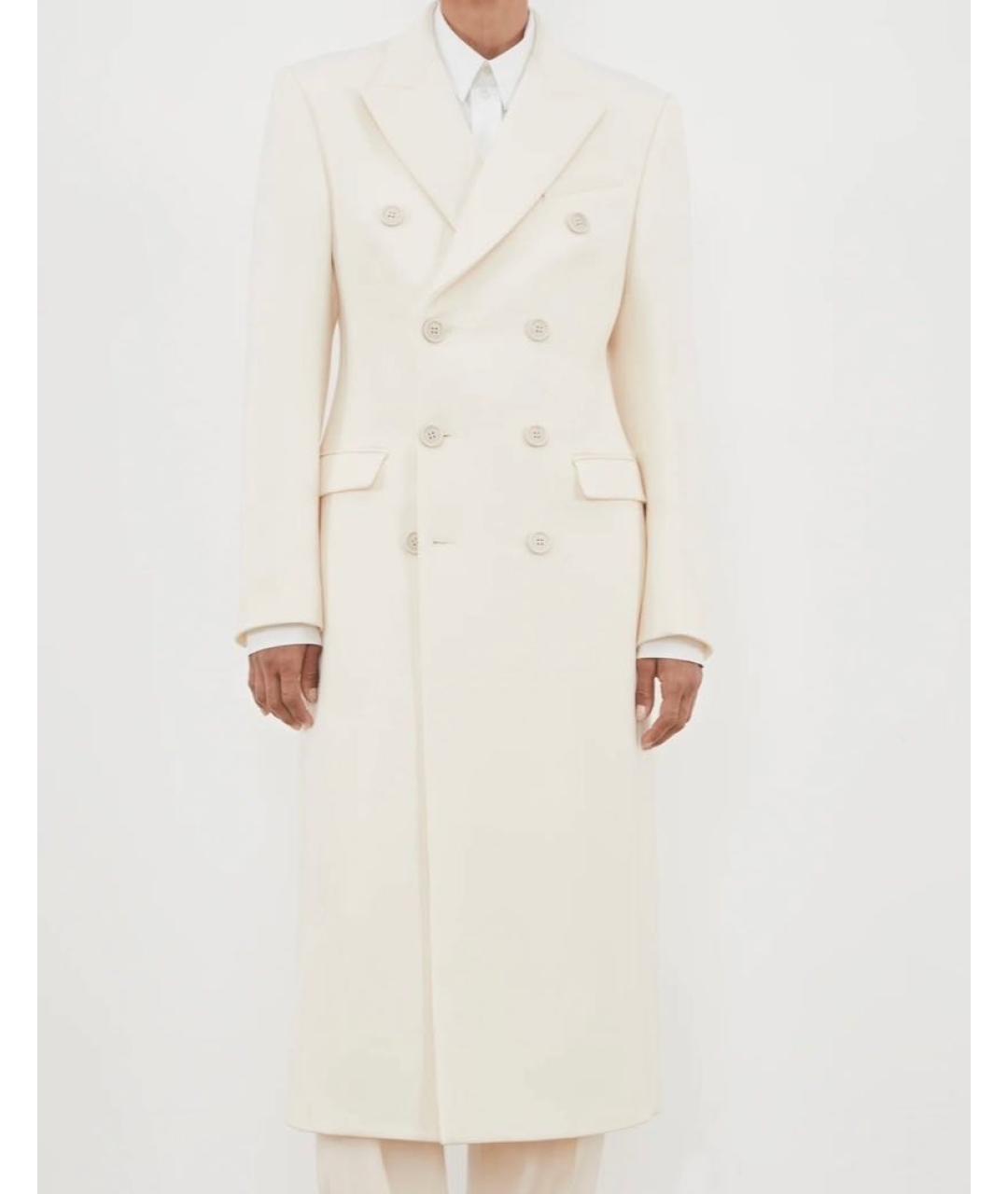 WARDROBE.NYC Белое шерстяное пальто, фото 7