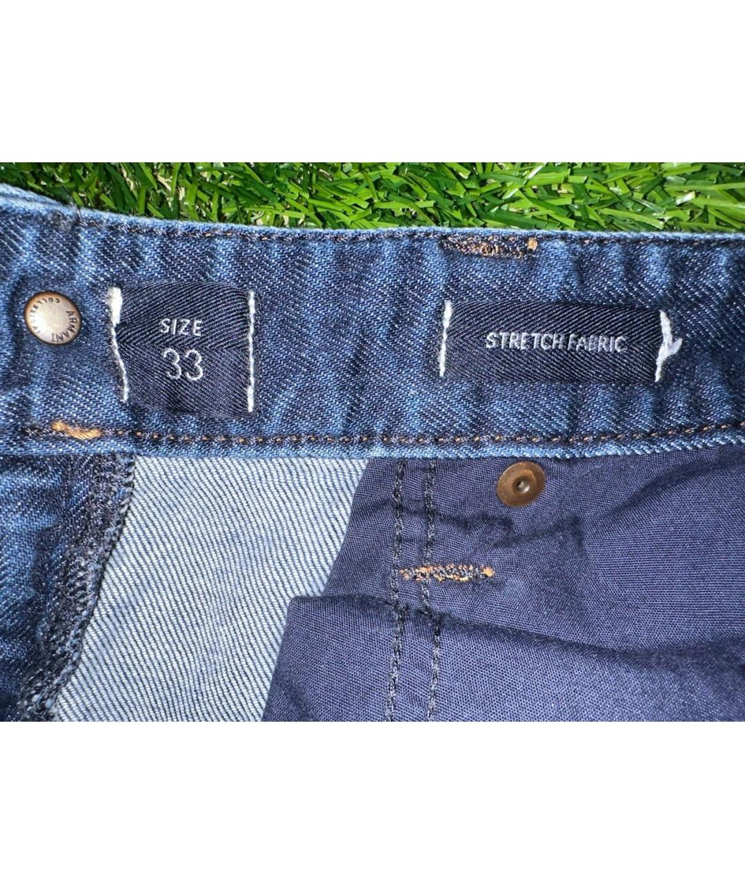 ARMANI COLLEZIONI Темно-синие прямые джинсы, фото 4