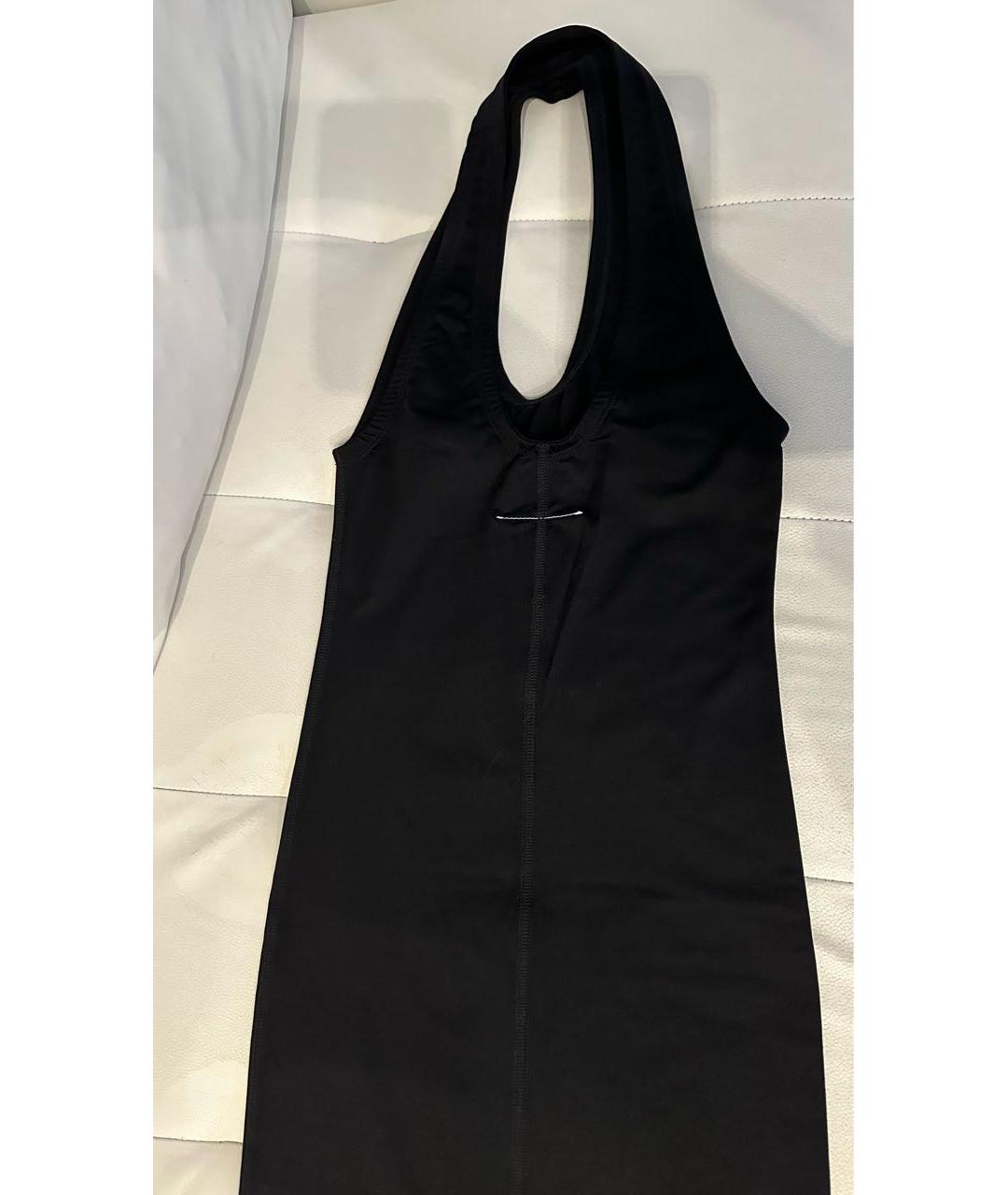 MM6 MAISON MARGIELA Черное полиамидовое повседневное платье, фото 3