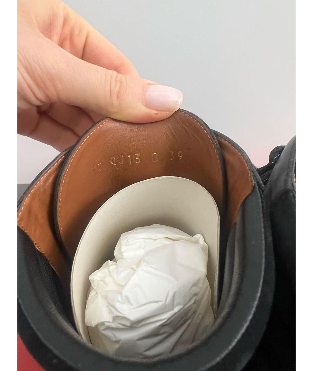 VALENTINO Черные кожаные ботинки, фото 5