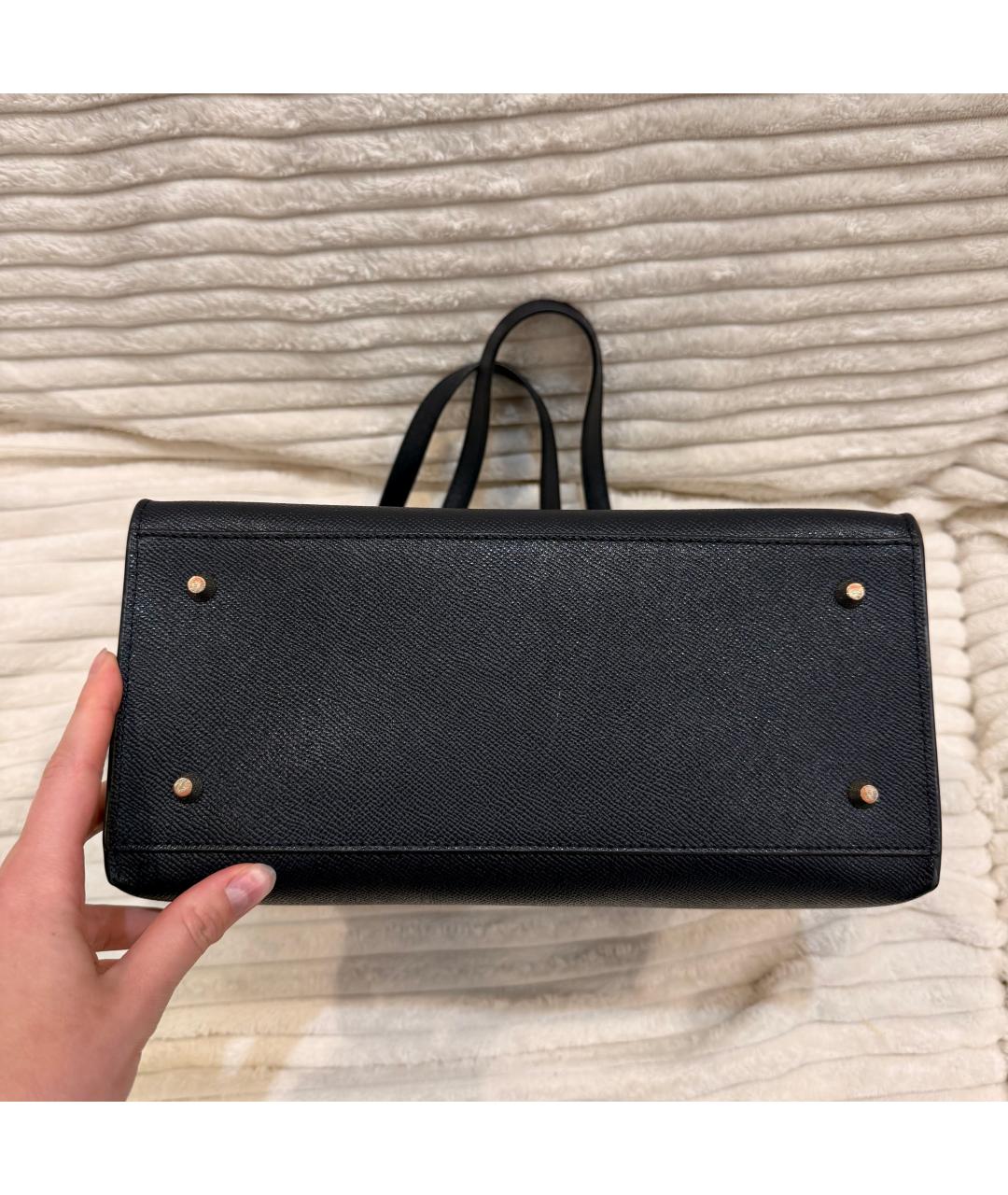 FURLA Темно-синяя кожаная сумка тоут, фото 3