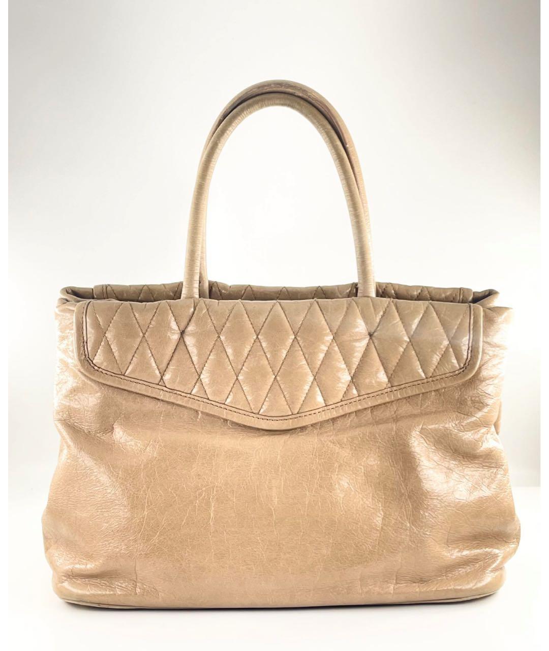 MIU MIU Бежевая кожаная сумка через плечо, фото 4