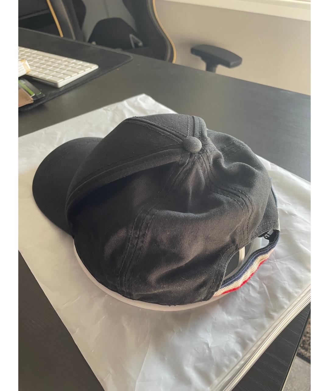 MONCLER Черная хлопковая кепка/бейсболка, фото 3