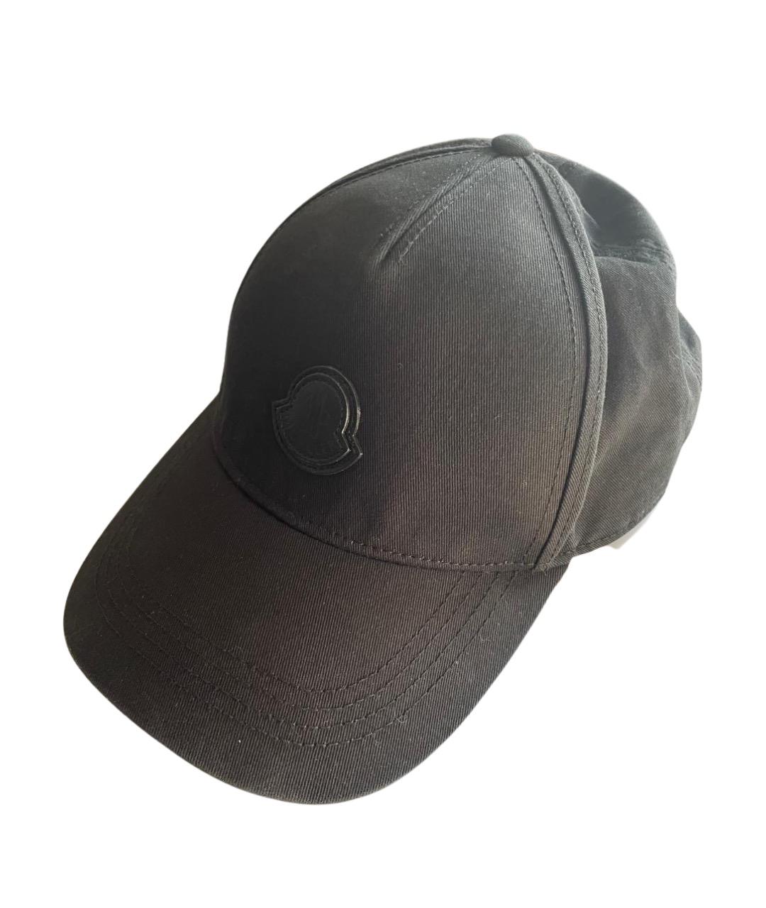 MONCLER Черная хлопковая кепка/бейсболка, фото 1