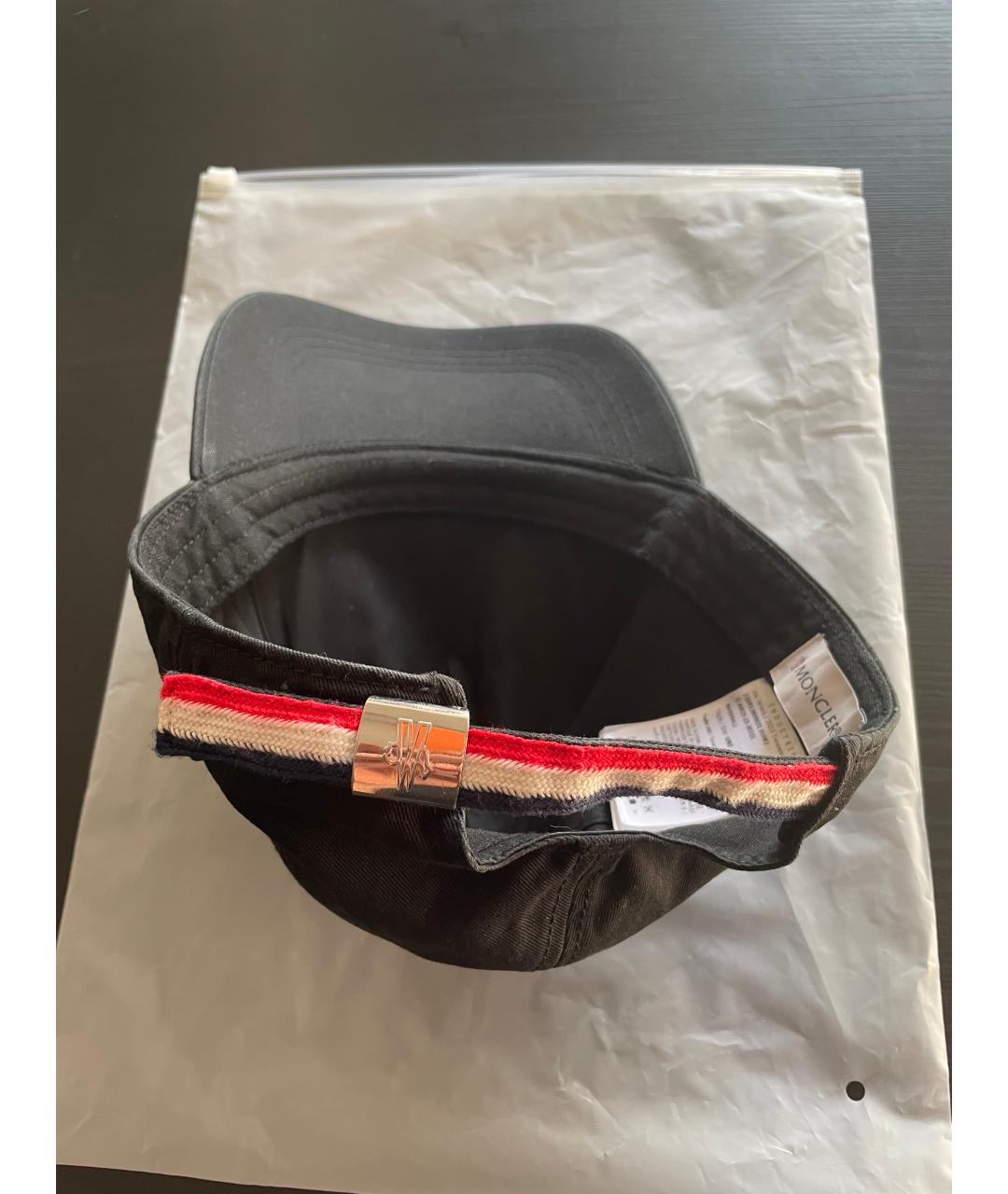 MONCLER Черная хлопковая кепка/бейсболка, фото 4