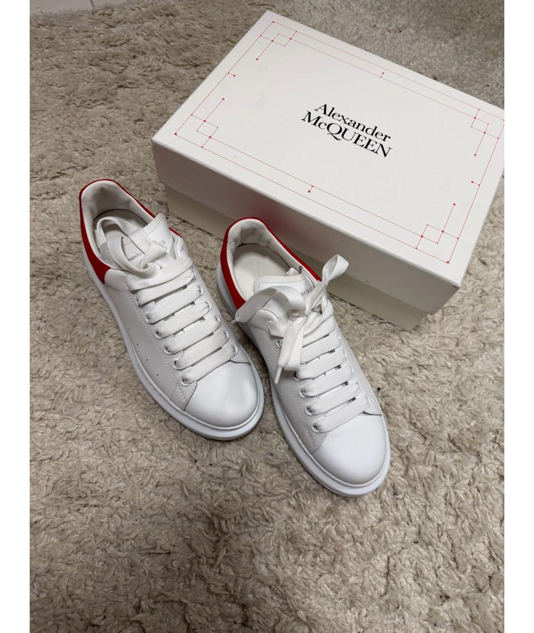 MCQ ALEXANDER MCQUEEN Белые кожаные кеды, фото 3