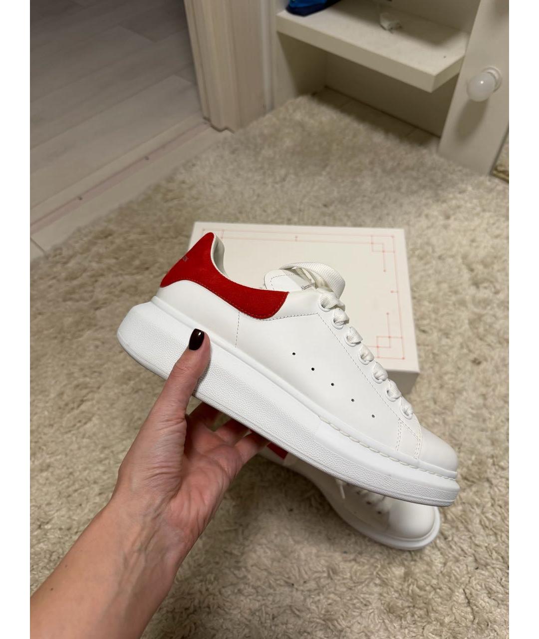 MCQ ALEXANDER MCQUEEN Белые кожаные кеды, фото 6