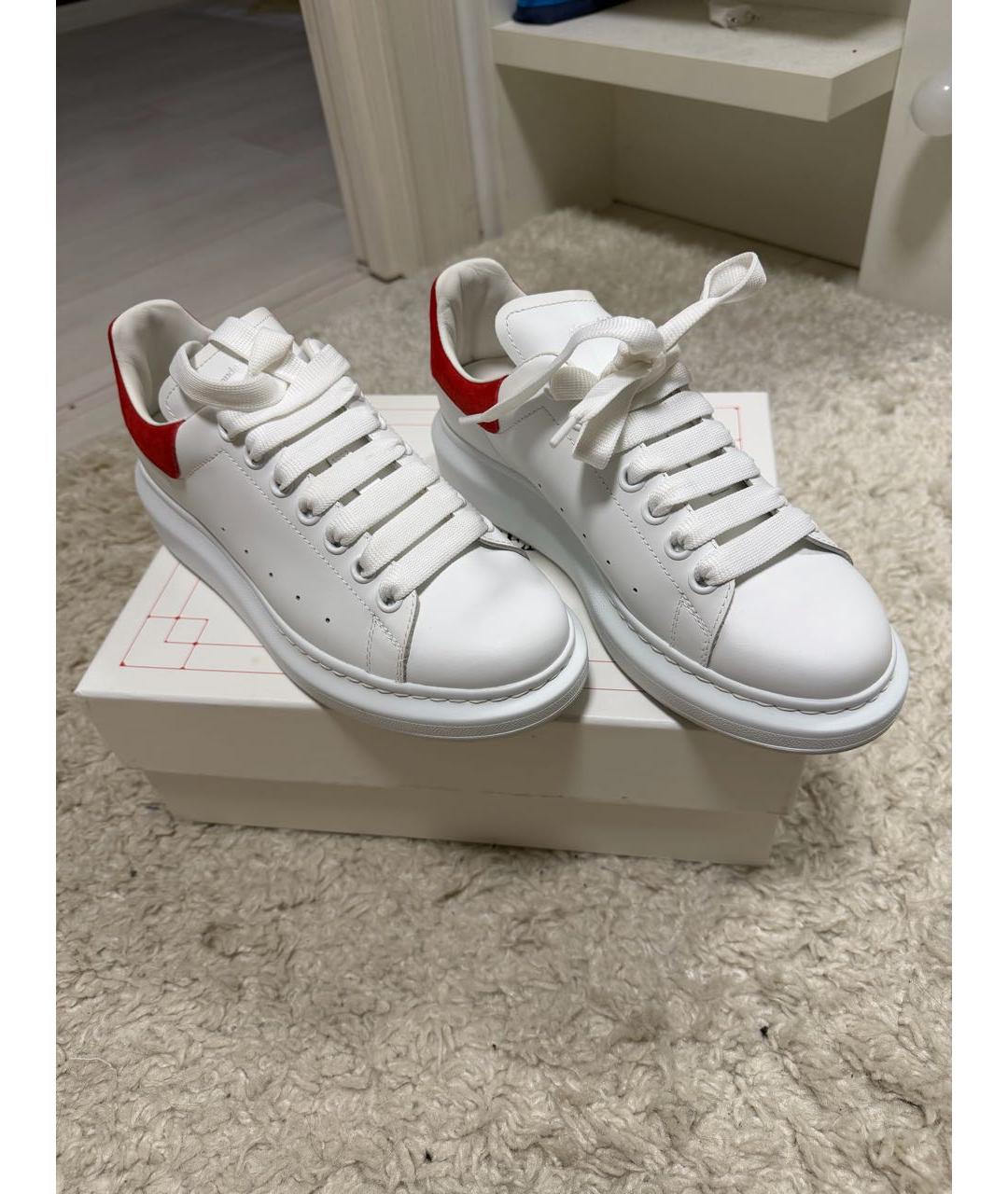 MCQ ALEXANDER MCQUEEN Белые кожаные кеды, фото 2