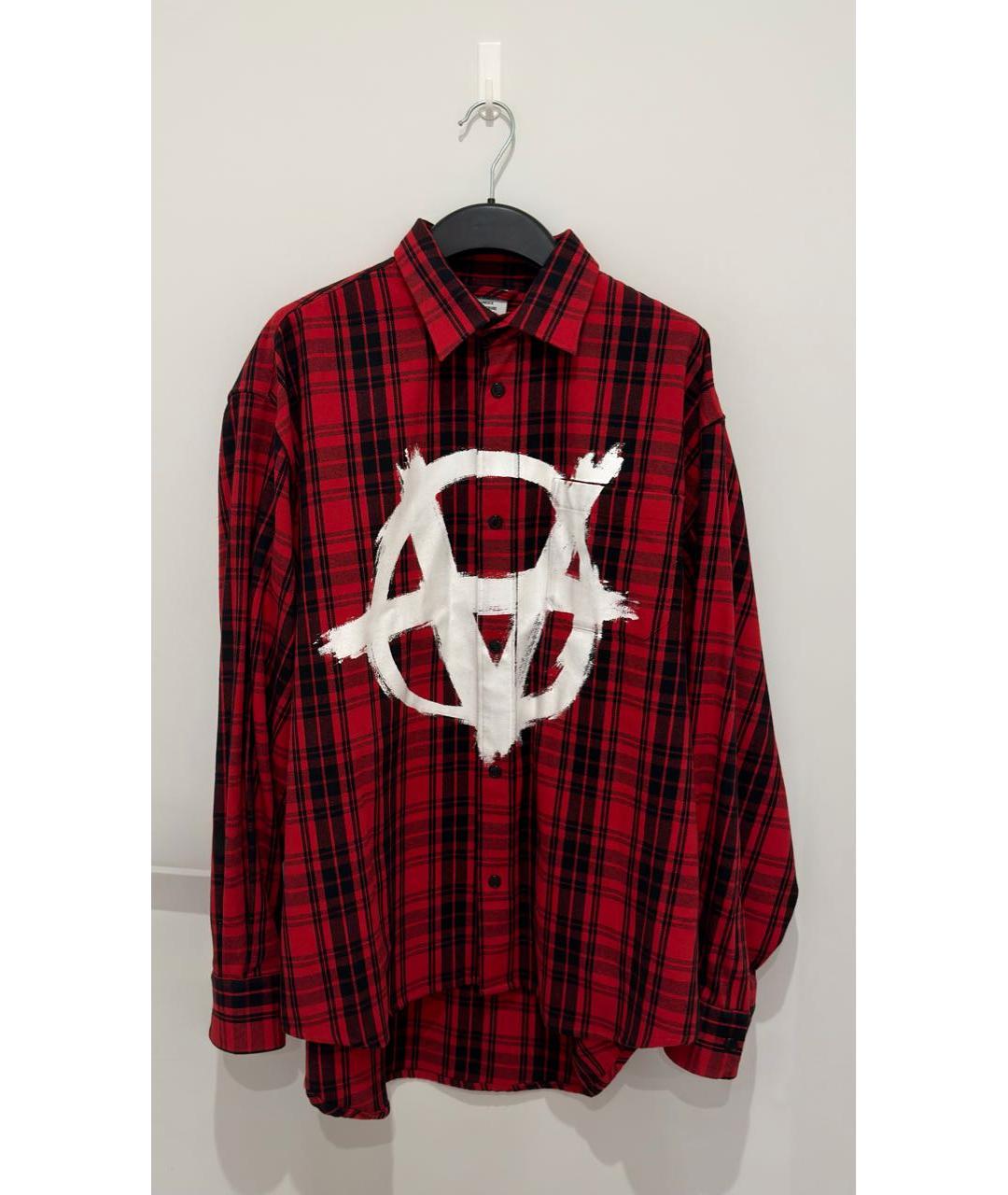 VETEMENTS Красная хлопковая рубашка, фото 2