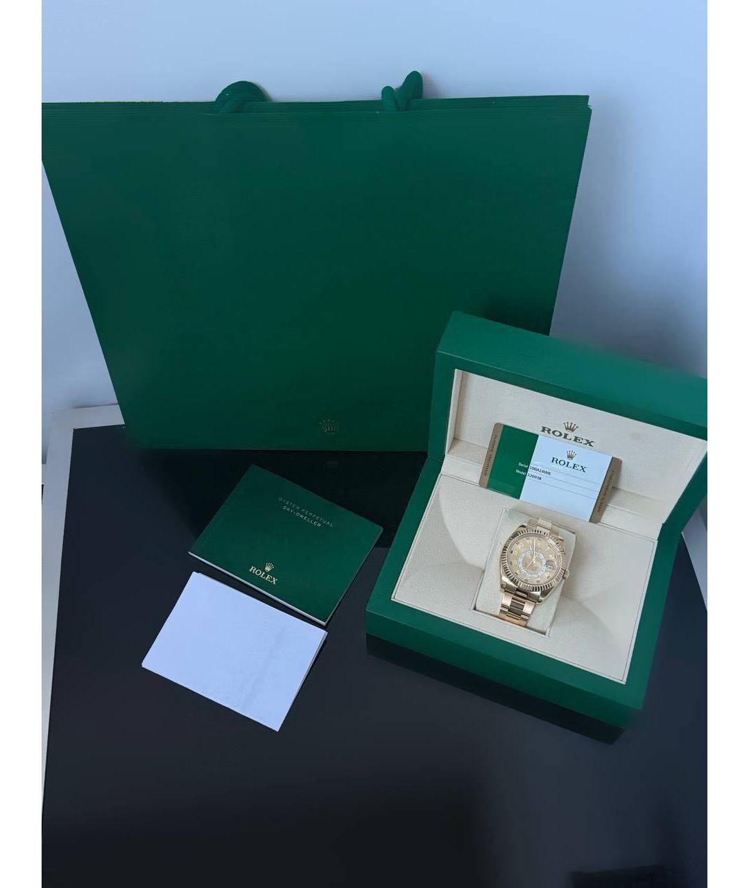 ROLEX Желтые часы из желтого золота, фото 5