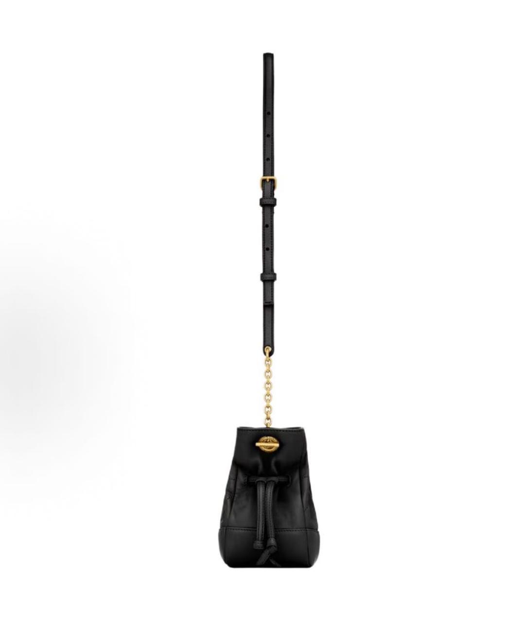 SAINT LAURENT Черная кожаная сумка через плечо, фото 3