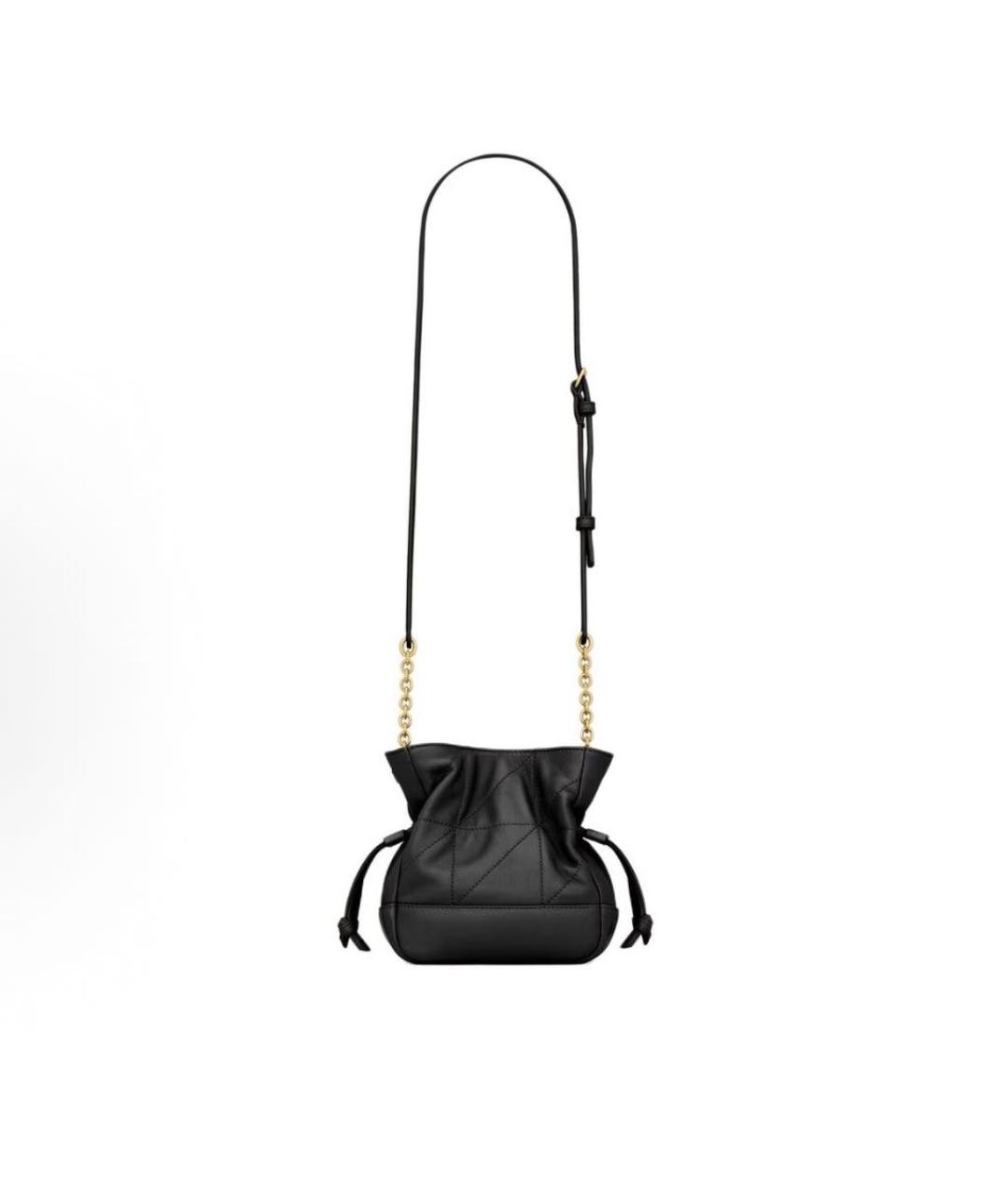 SAINT LAURENT Черная кожаная сумка через плечо, фото 2