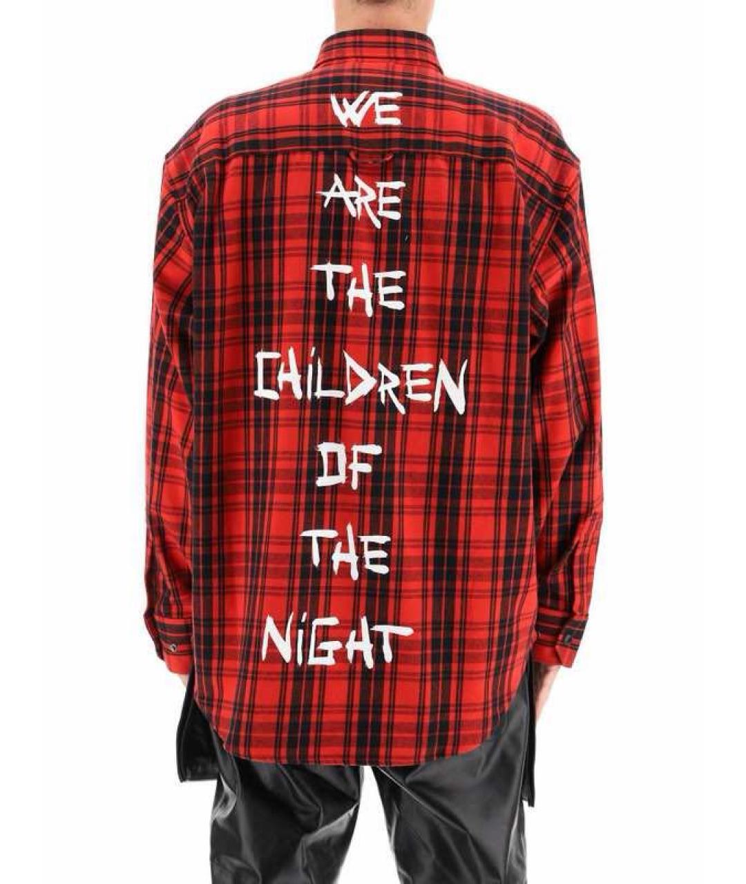 VETEMENTS Красная хлопковая кэжуал рубашка, фото 7