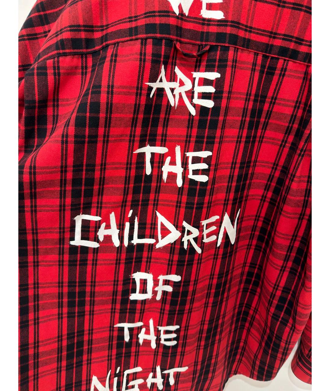 VETEMENTS Красная хлопковая кэжуал рубашка, фото 5