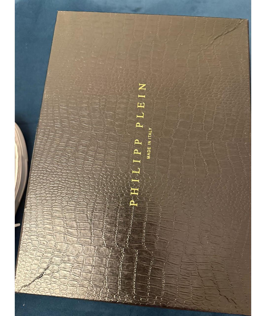 PHILIPP PLEIN Белые кожаные кеды, фото 6