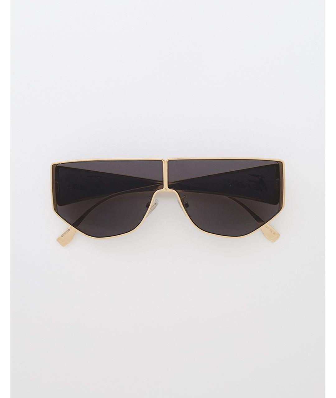 FENDI Черные металлические солнцезащитные очки, фото 5