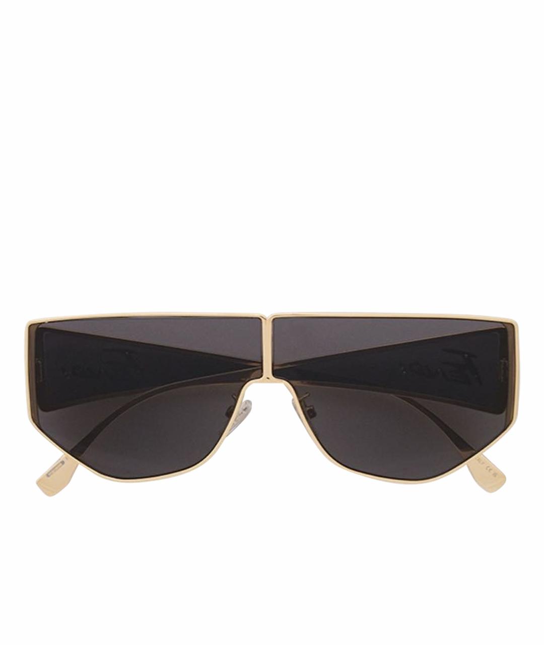 FENDI Черные металлические солнцезащитные очки, фото 1