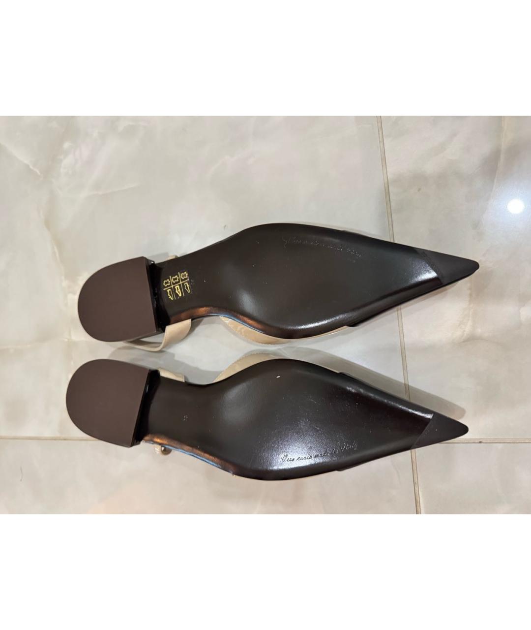 DOLCE&GABBANA Мульти кожаные лодочки на низком каблуке, фото 7