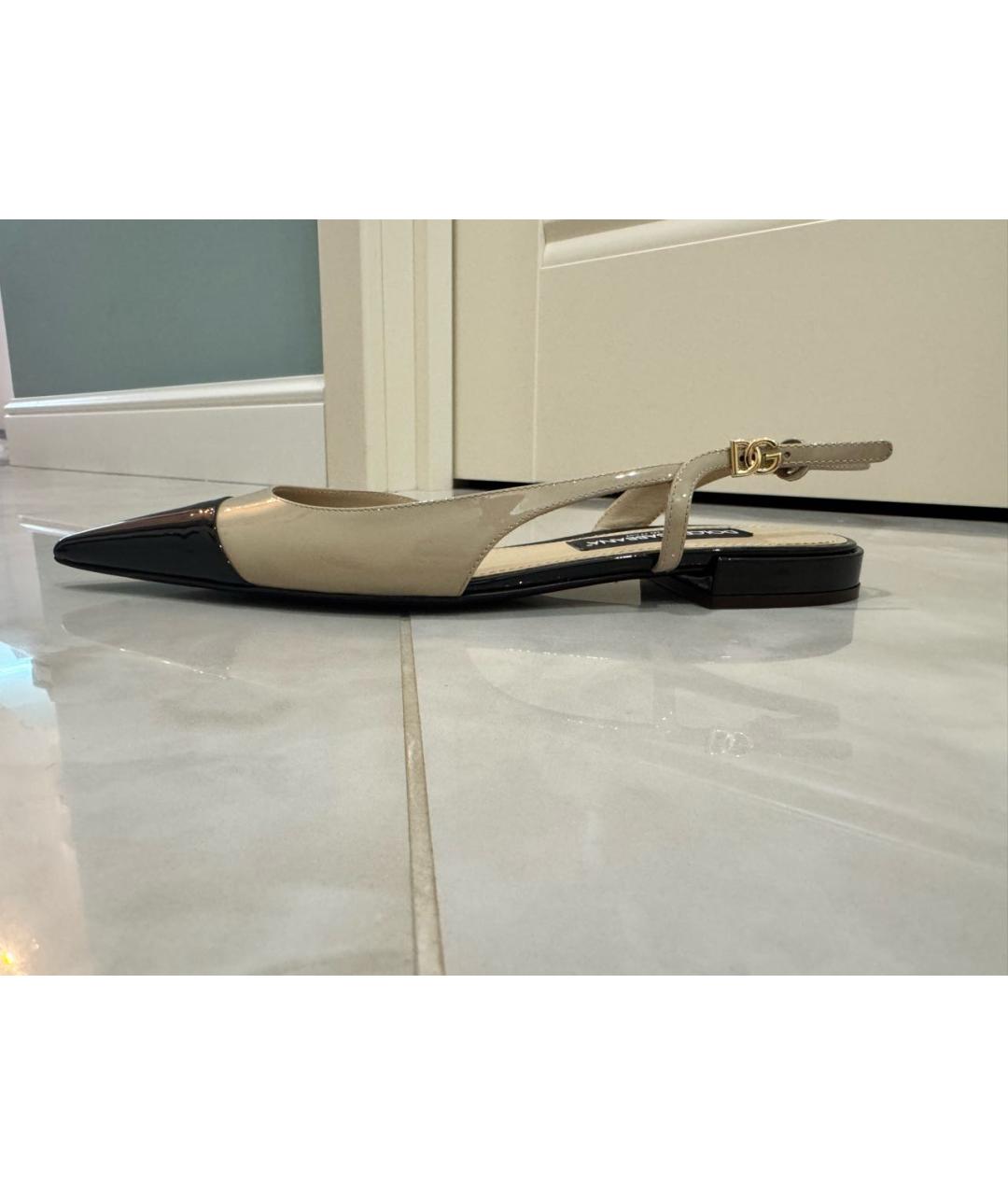 DOLCE&GABBANA Мульти кожаные лодочки на низком каблуке, фото 6