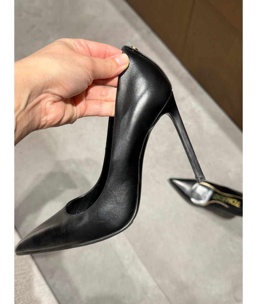 TOM FORD Черные кожаные туфли, фото 2