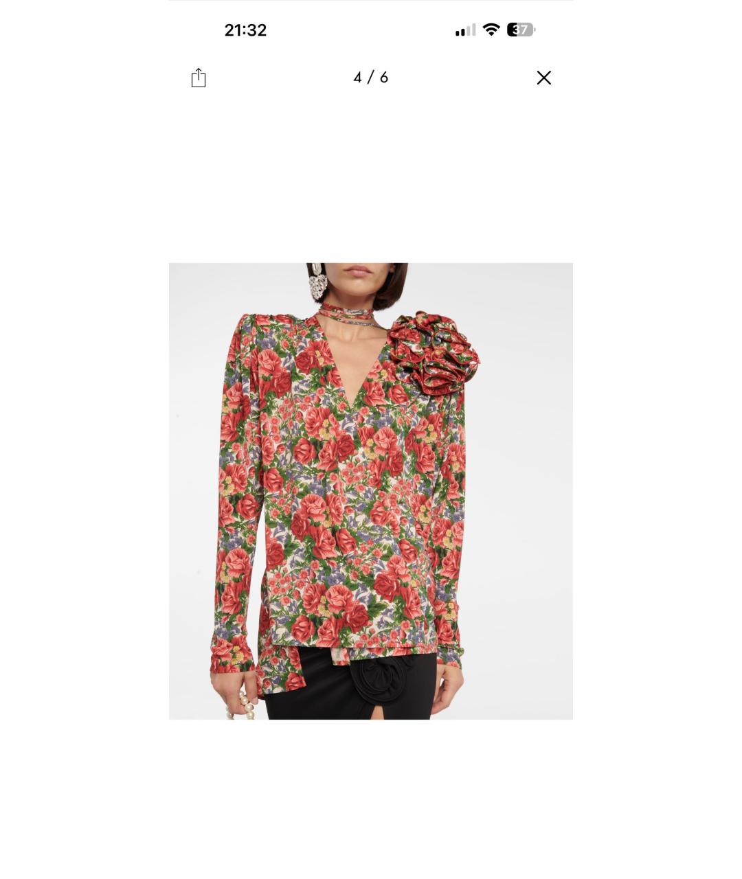 MAGDA BUTRYM Красная шелковая блузы, фото 3