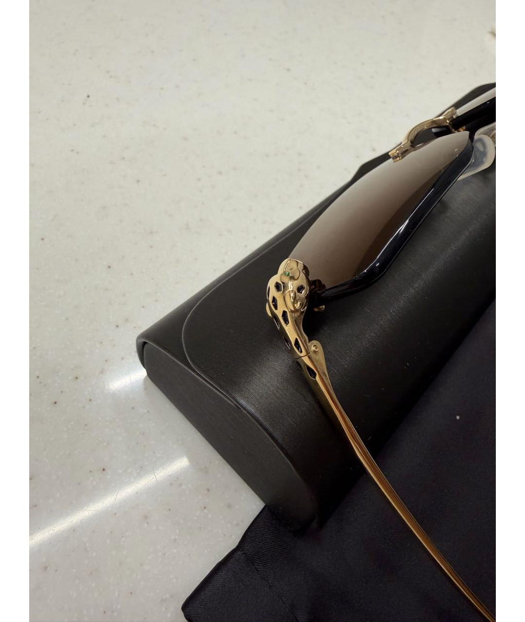 CARTIER Золотые металлические солнцезащитные очки, фото 3