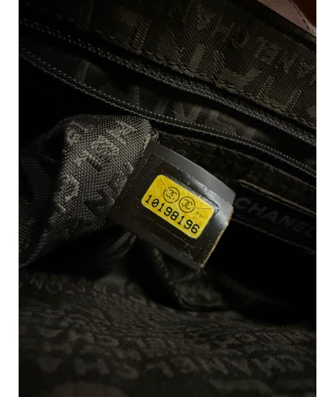 CHANEL Коричневая кожаная сумка через плечо, фото 8