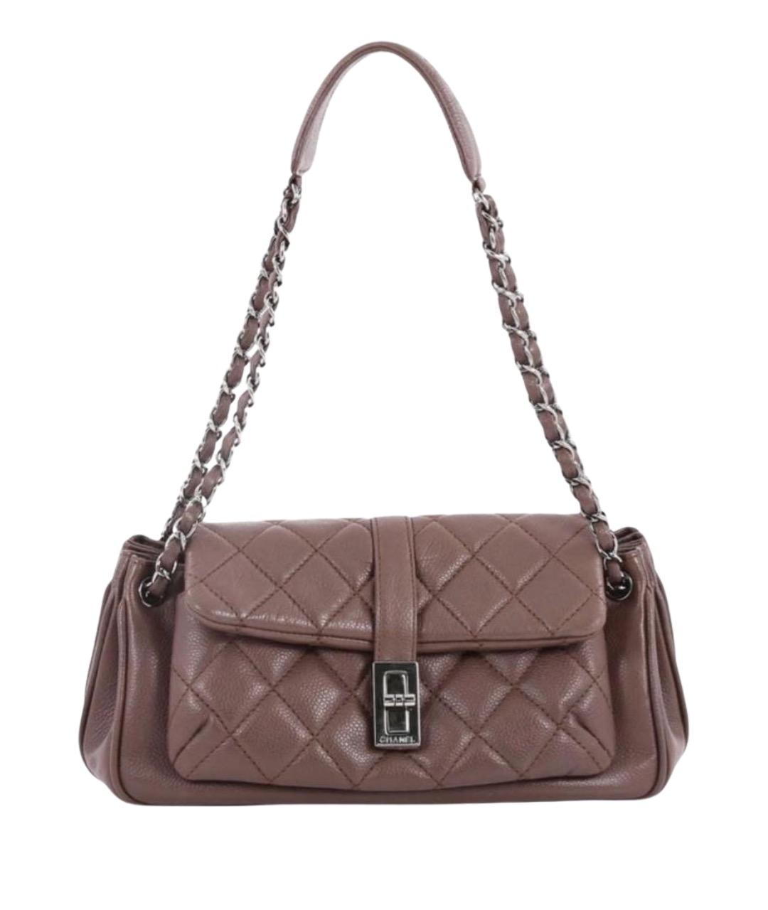 CHANEL Коричневая кожаная сумка через плечо, фото 1