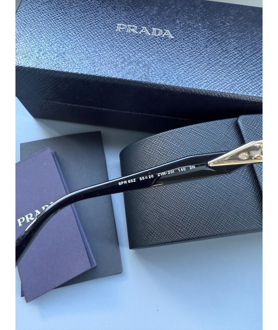 PRADA Коричневые металлические солнцезащитные очки, фото 7