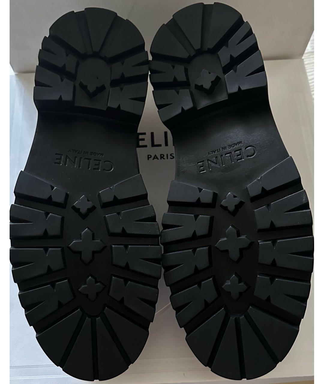 CELINE Черные кожаные лоферы, фото 2