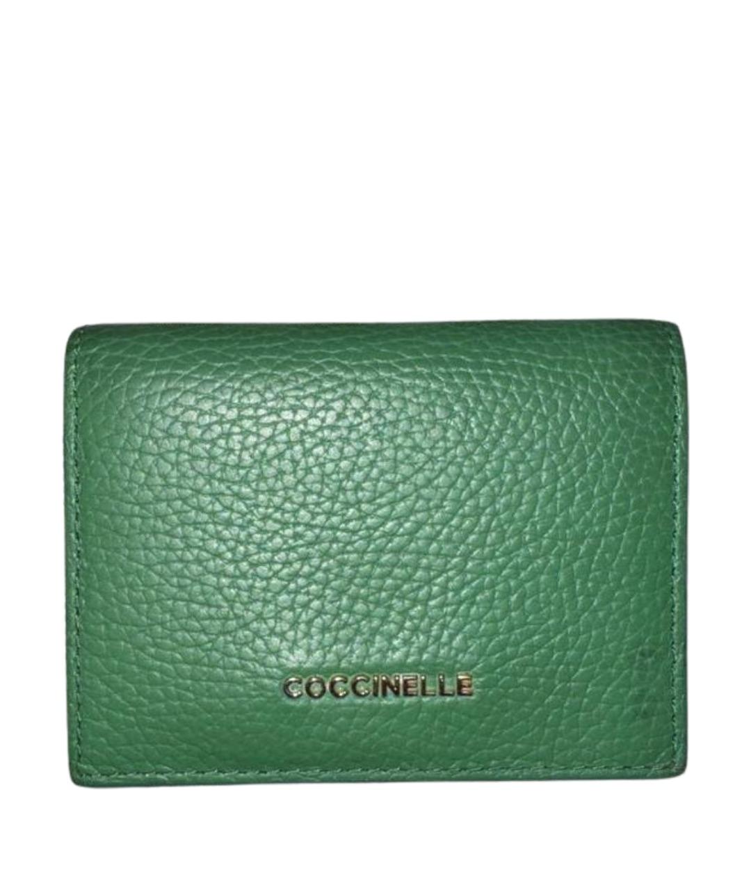 COCCINELLE Зеленый кожаный кошелек, фото 1