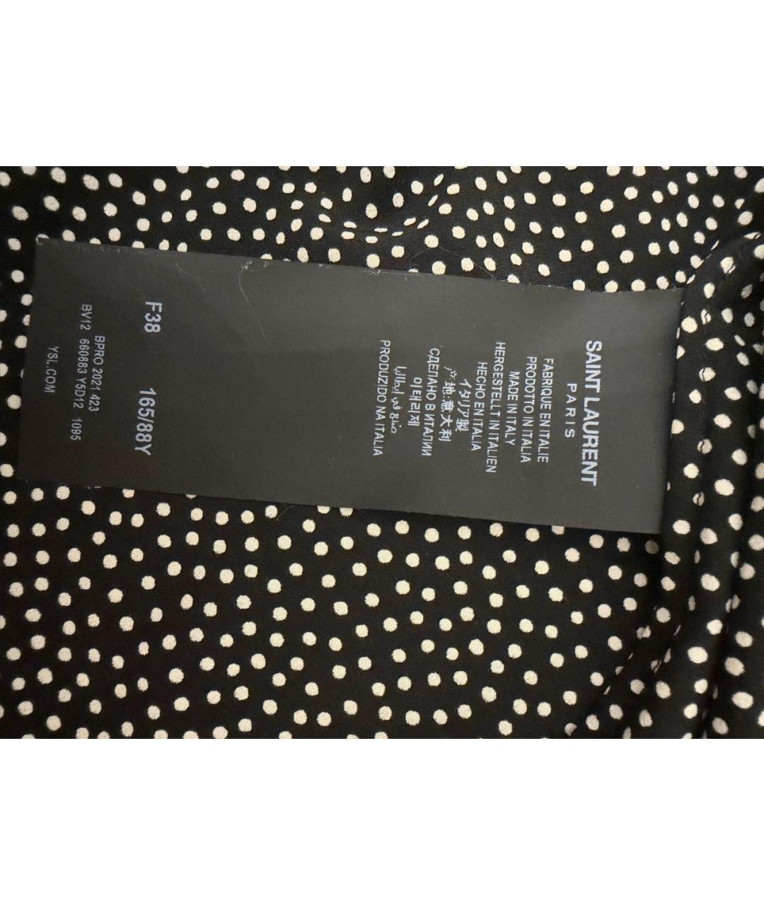 SAINT LAURENT Черная шелковая блузы, фото 4