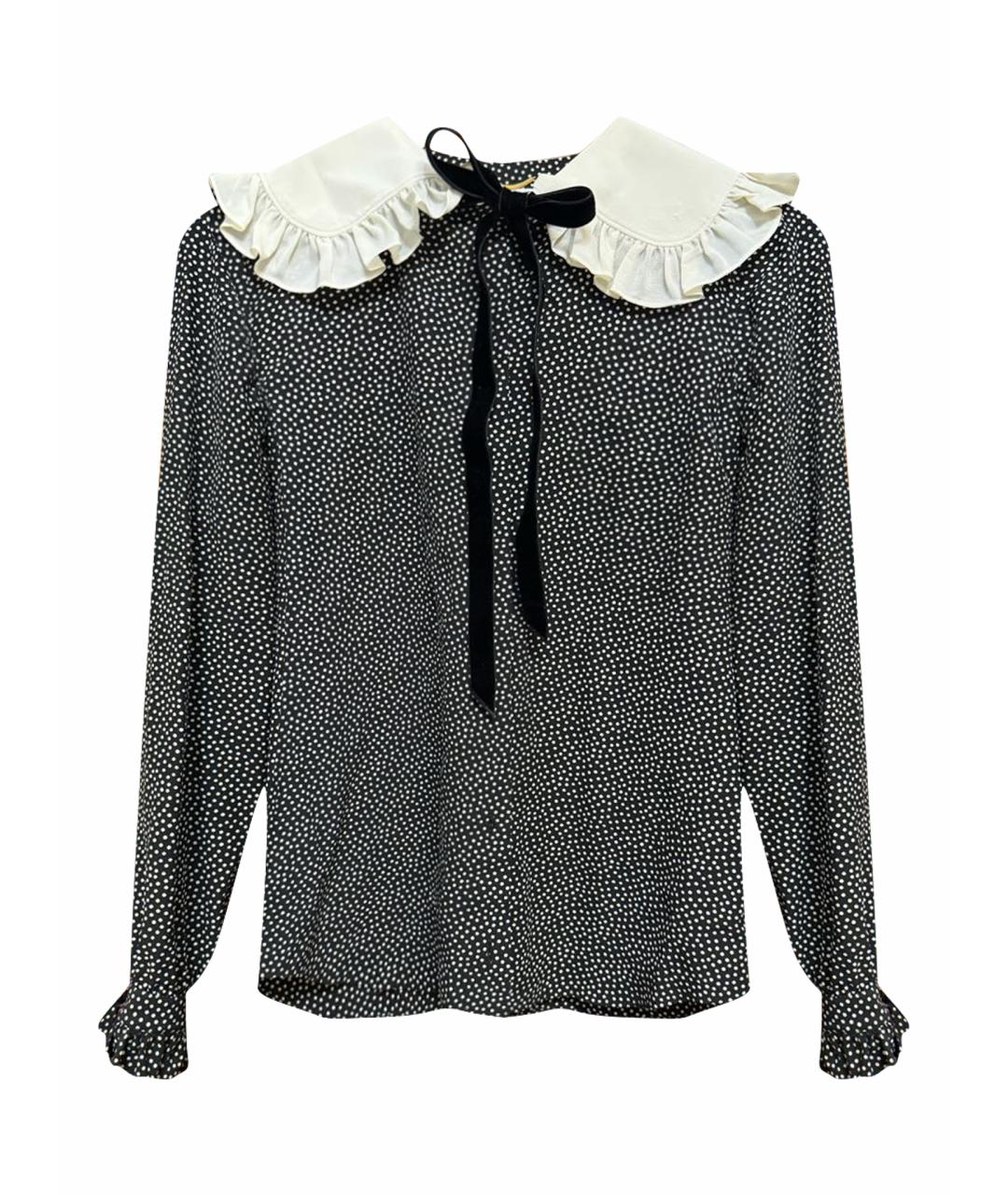 SAINT LAURENT Черная шелковая блузы, фото 1