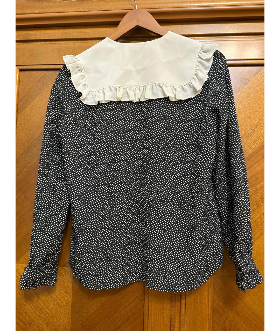 SAINT LAURENT Черная шелковая блузы, фото 2