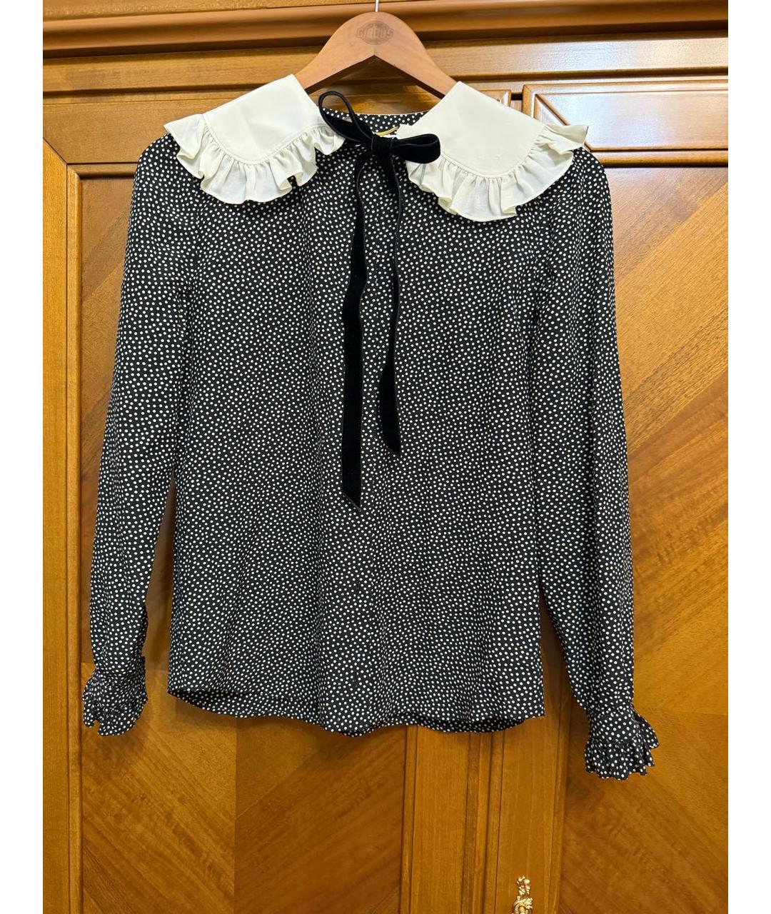 SAINT LAURENT Черная шелковая блузы, фото 5