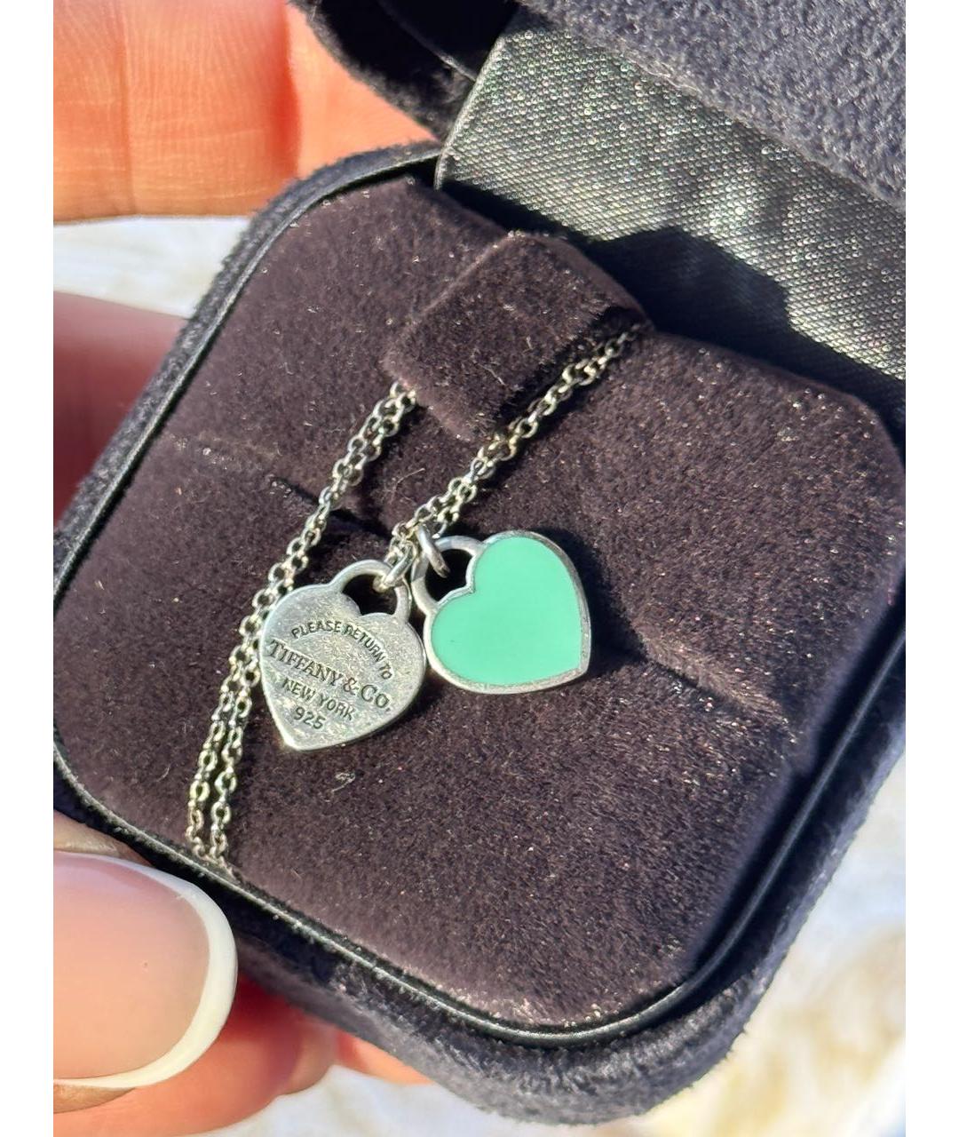 TIFFANY&CO Бирюзовое серебряное колье, фото 2