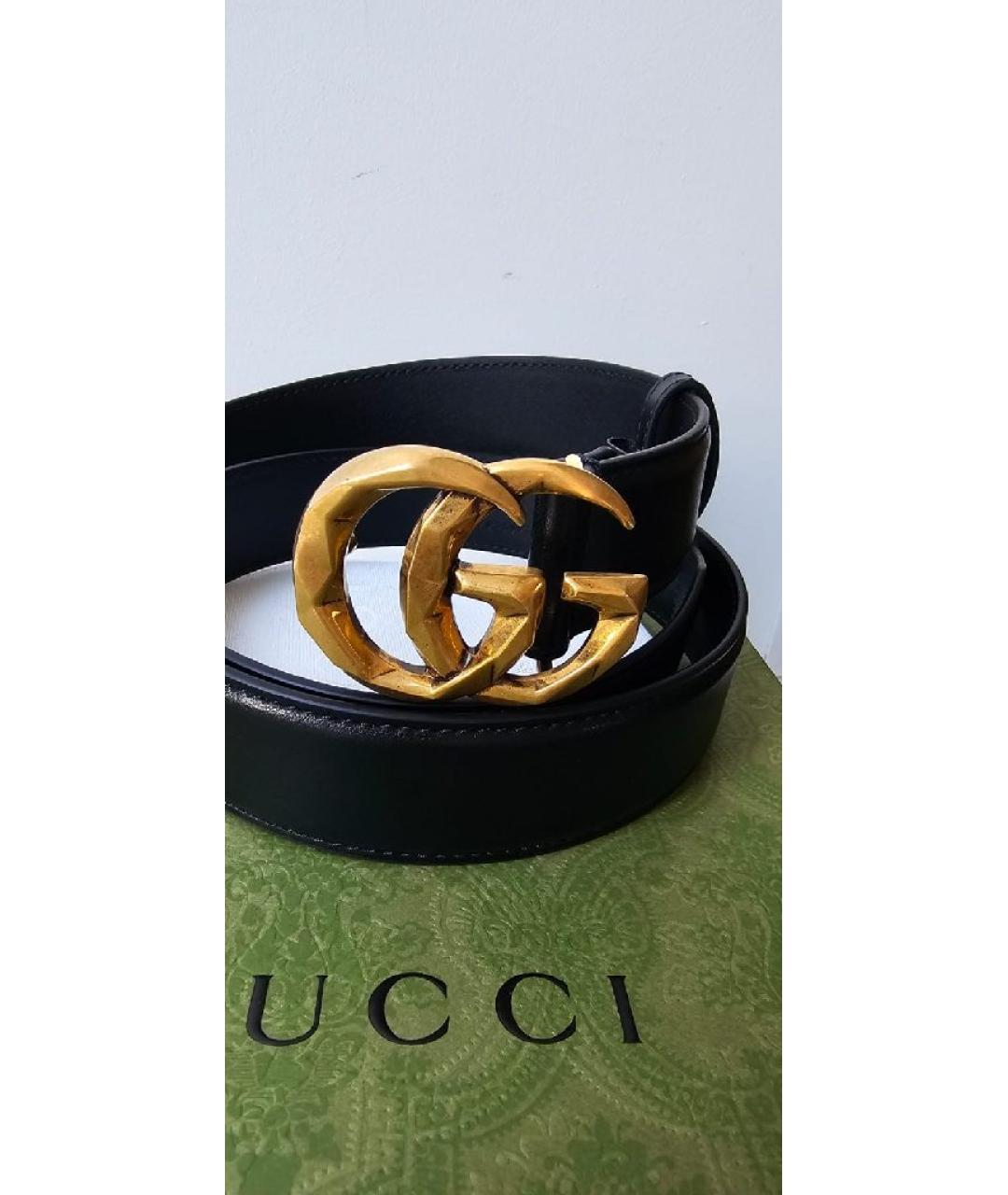 GUCCI Черный кожаный ремень, фото 7