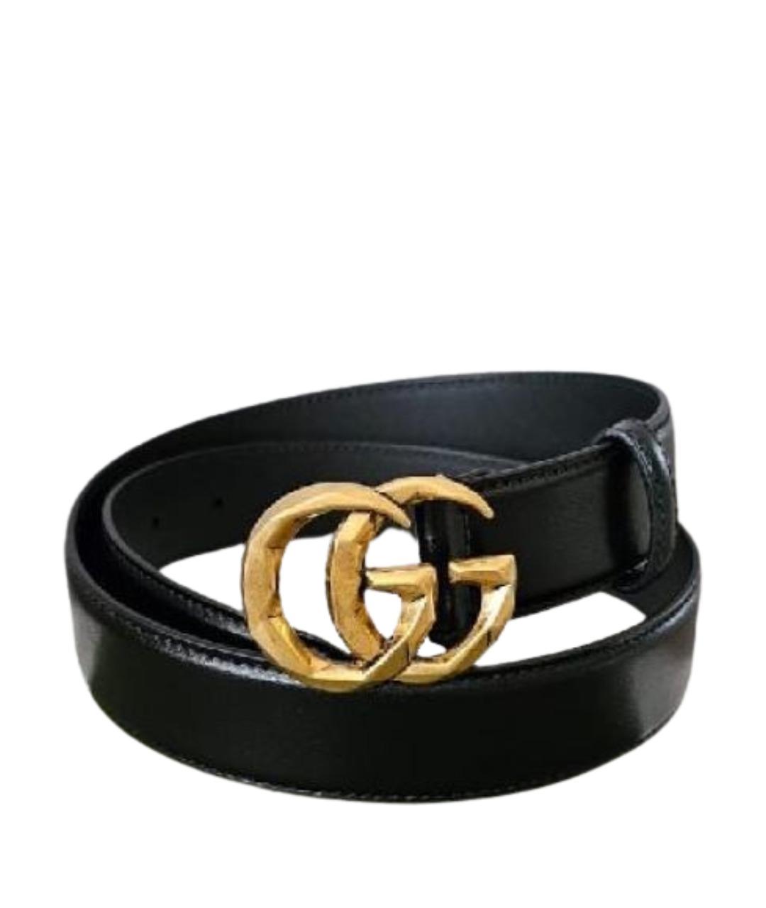 GUCCI Черный кожаный ремень, фото 1