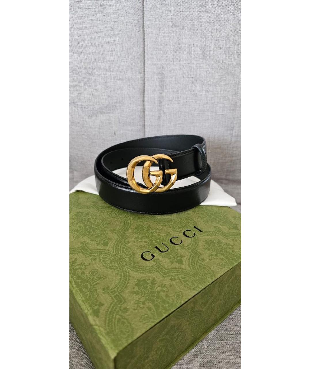 GUCCI Черный кожаный ремень, фото 8