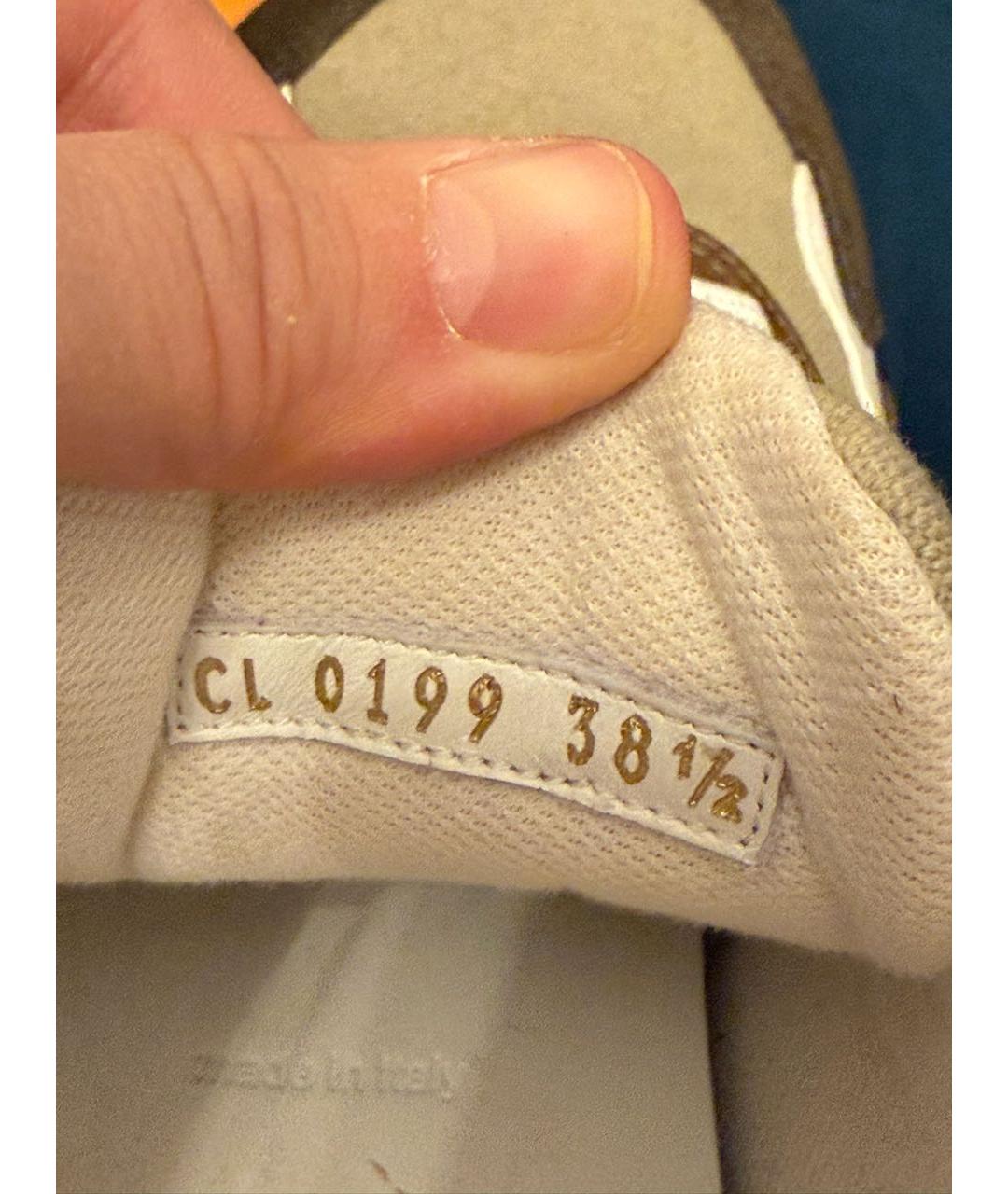 LOUIS VUITTON Коричневые замшевые кроссовки, фото 6