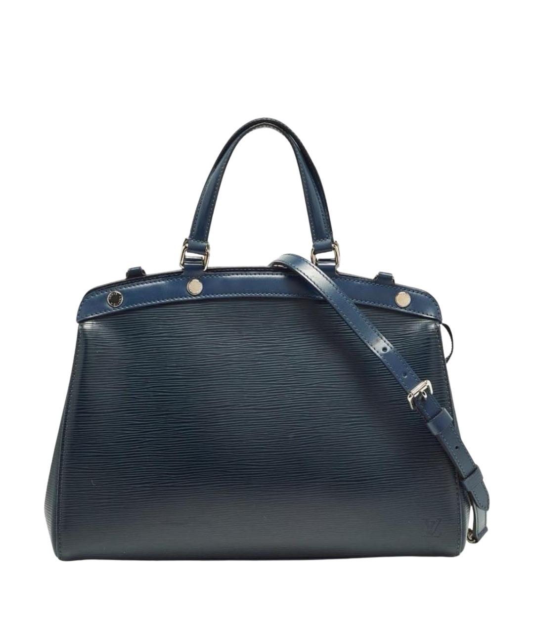 LOUIS VUITTON Темно-синяя кожаная сумка с короткими ручками, фото 1