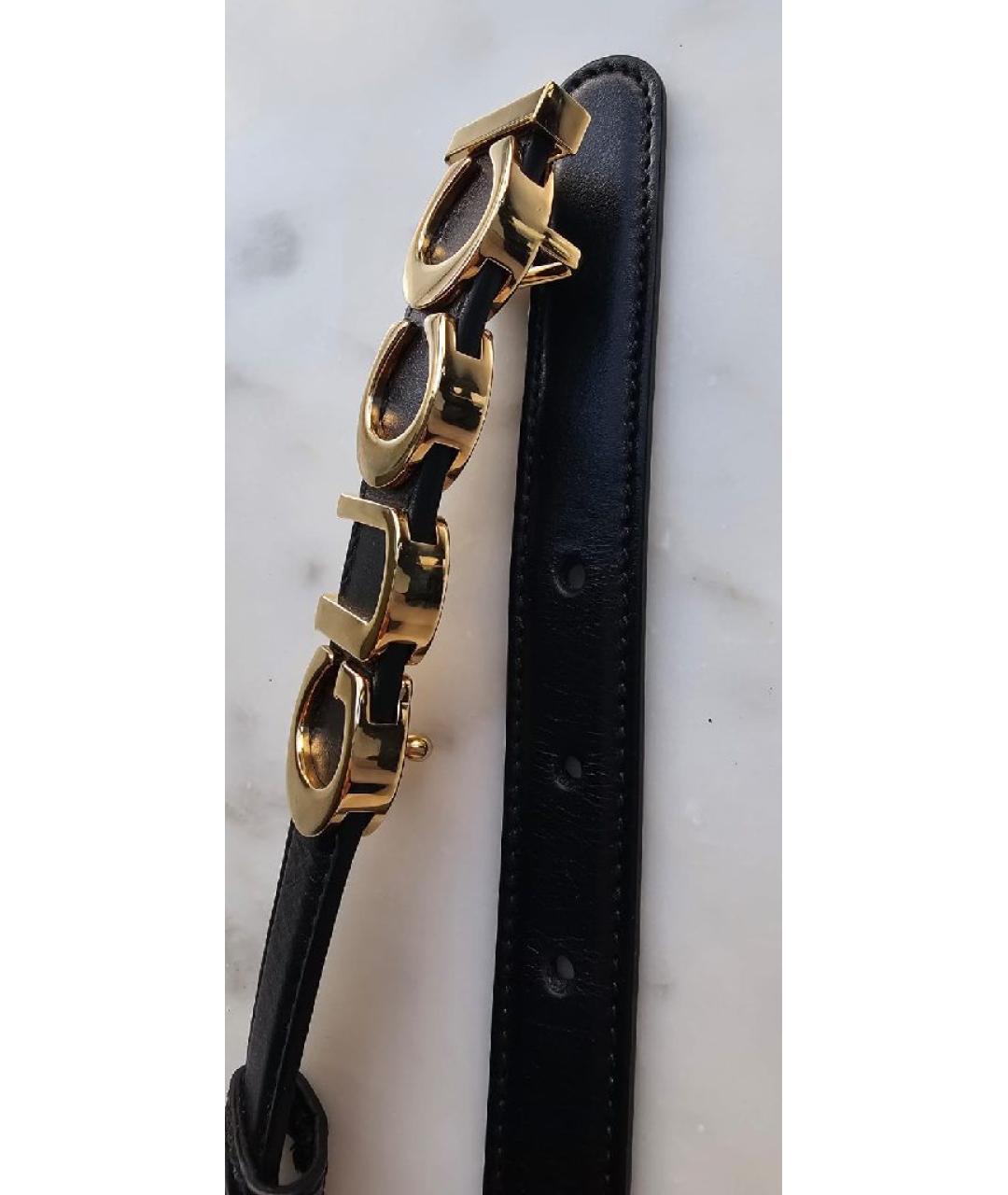 GUCCI Черный кожаный ремень, фото 4