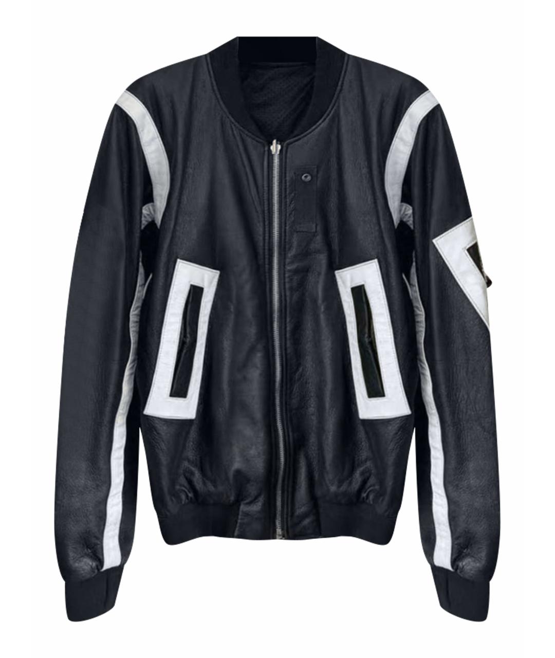 11 BY BORIS BIDJAN SABERI Черная кожаная куртка, фото 1