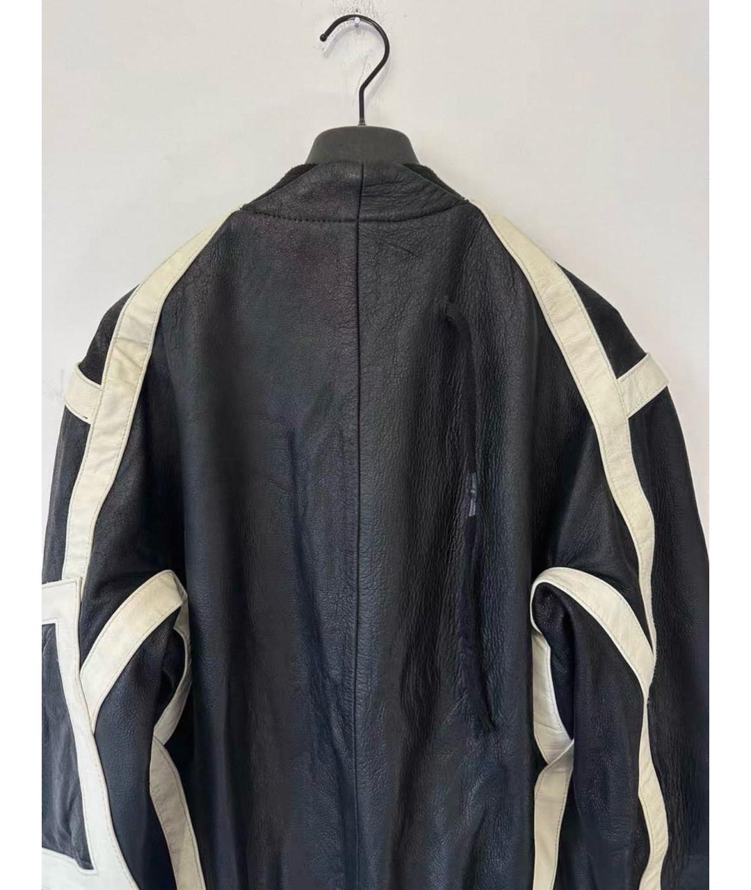 11 BY BORIS BIDJAN SABERI Черная кожаная куртка, фото 2