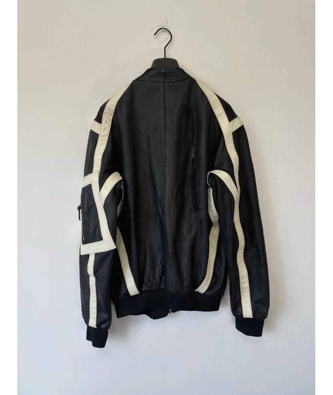 11 BY BORIS BIDJAN SABERI Черная кожаная куртка, фото 3