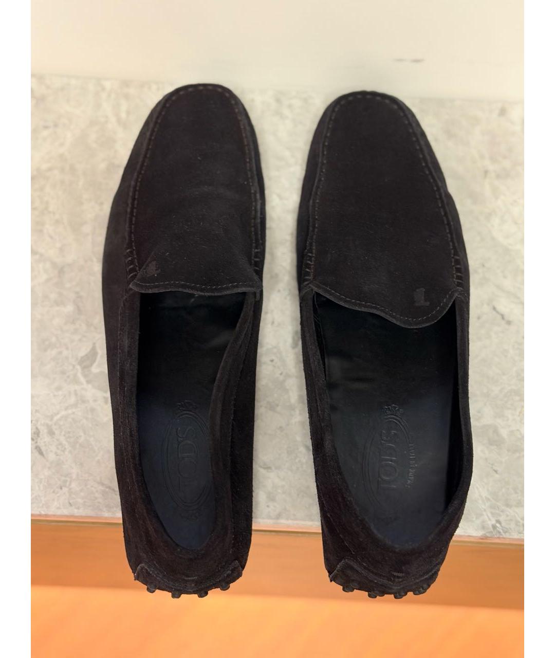 TOD'S Черные замшевые мокасины, фото 3