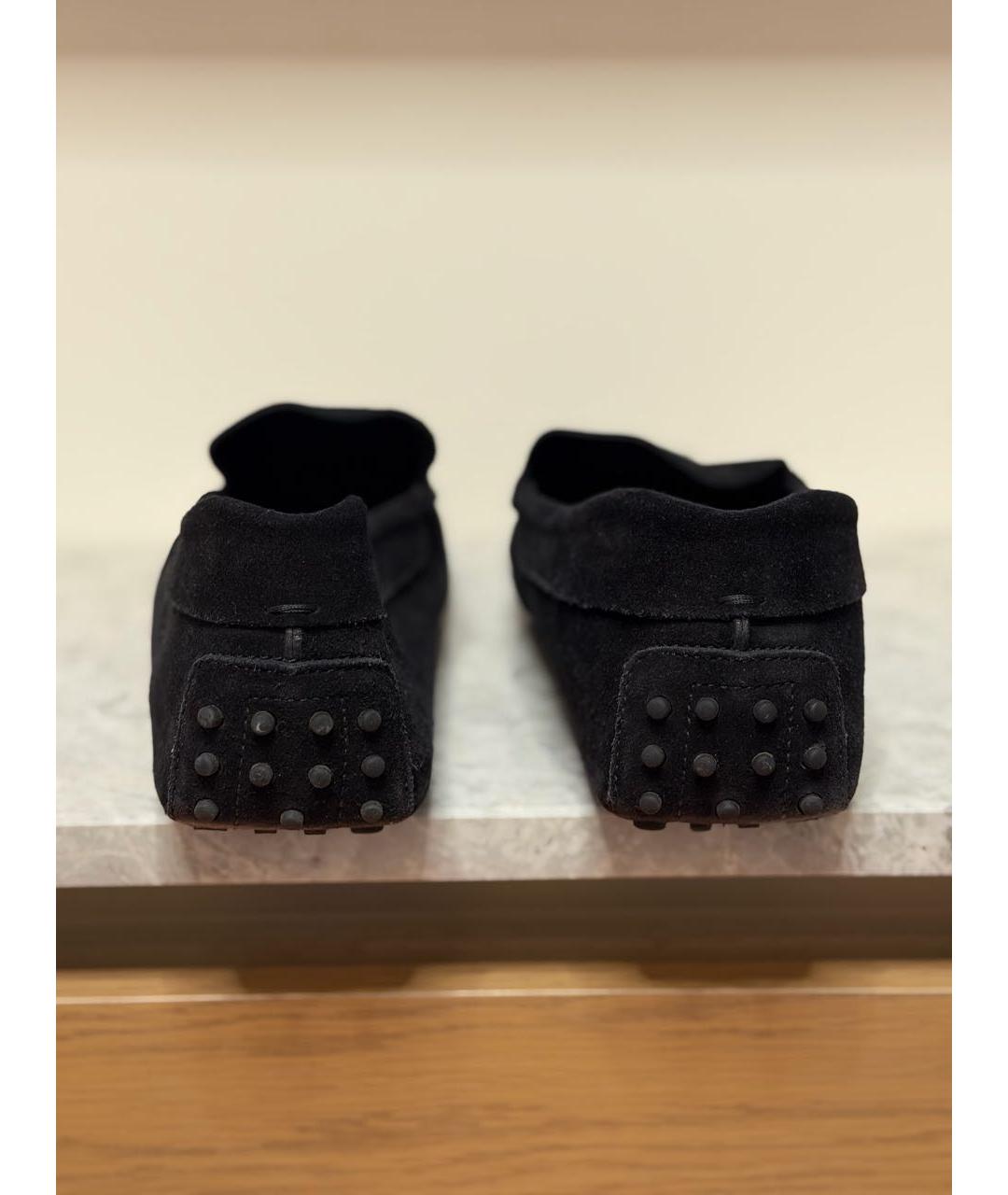 TOD'S Черные замшевые мокасины, фото 4