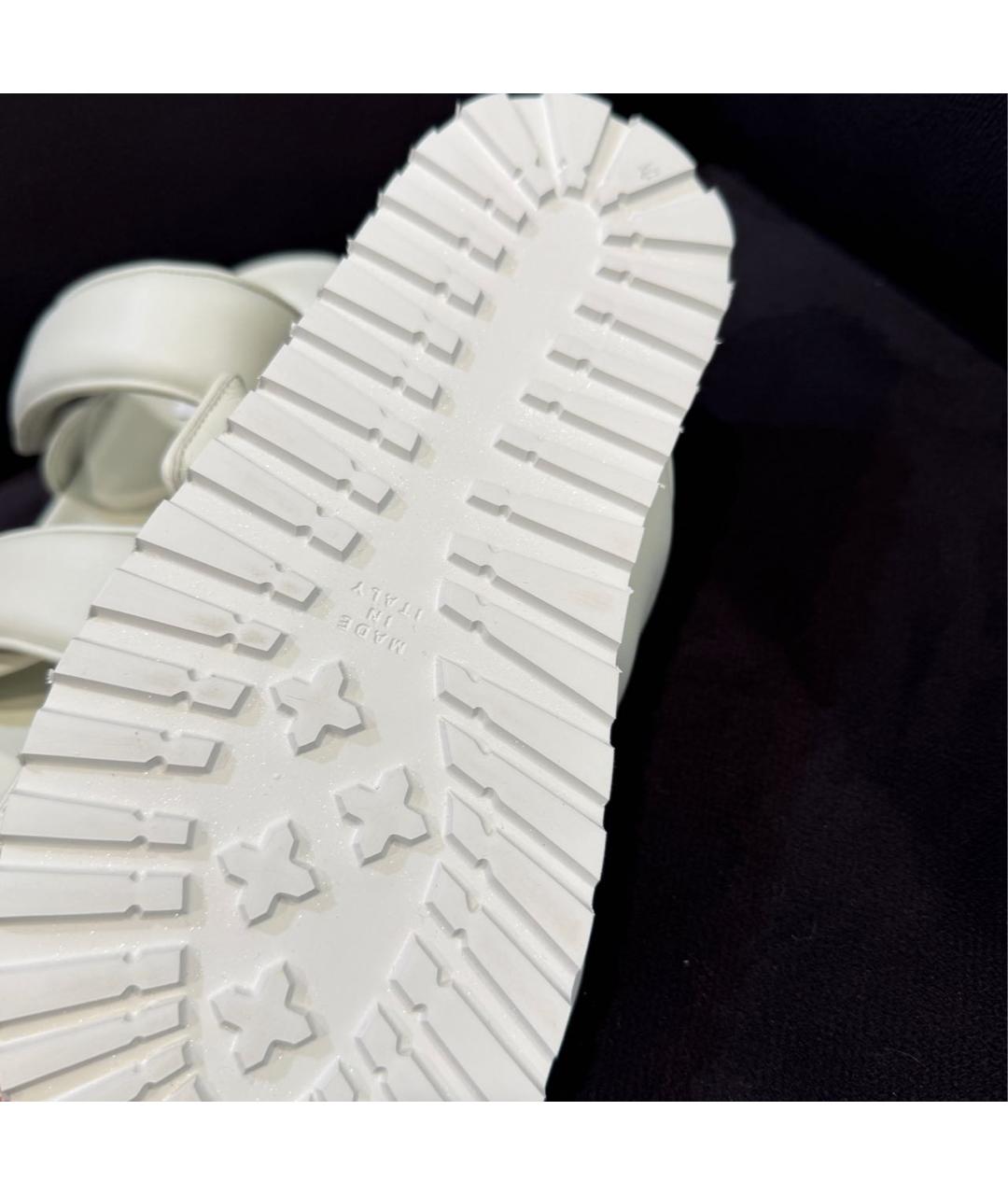 GIABORGHINI Серые кожаные шлепанцы, фото 2