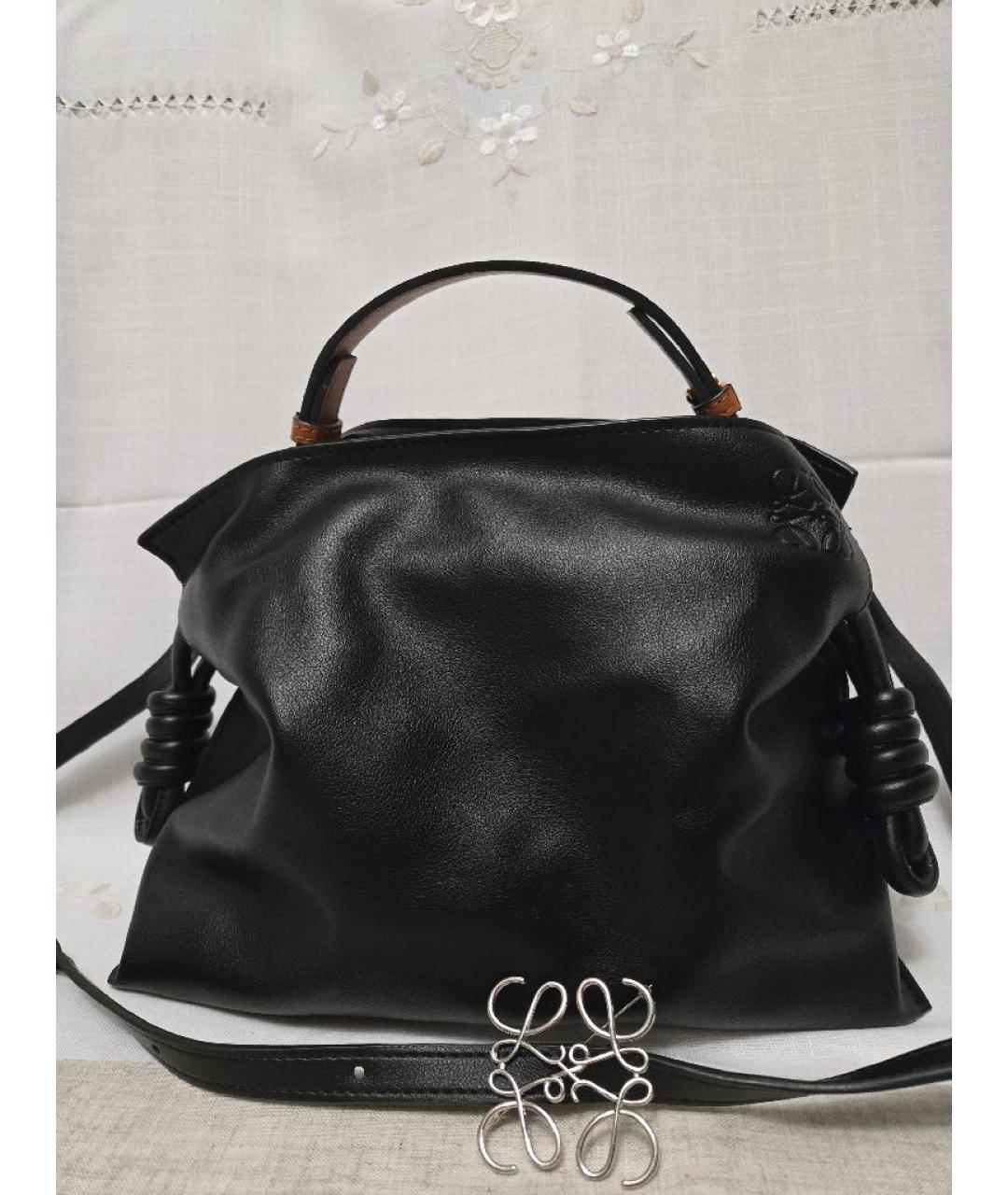 LOEWE Черная кожаная сумка через плечо, фото 5