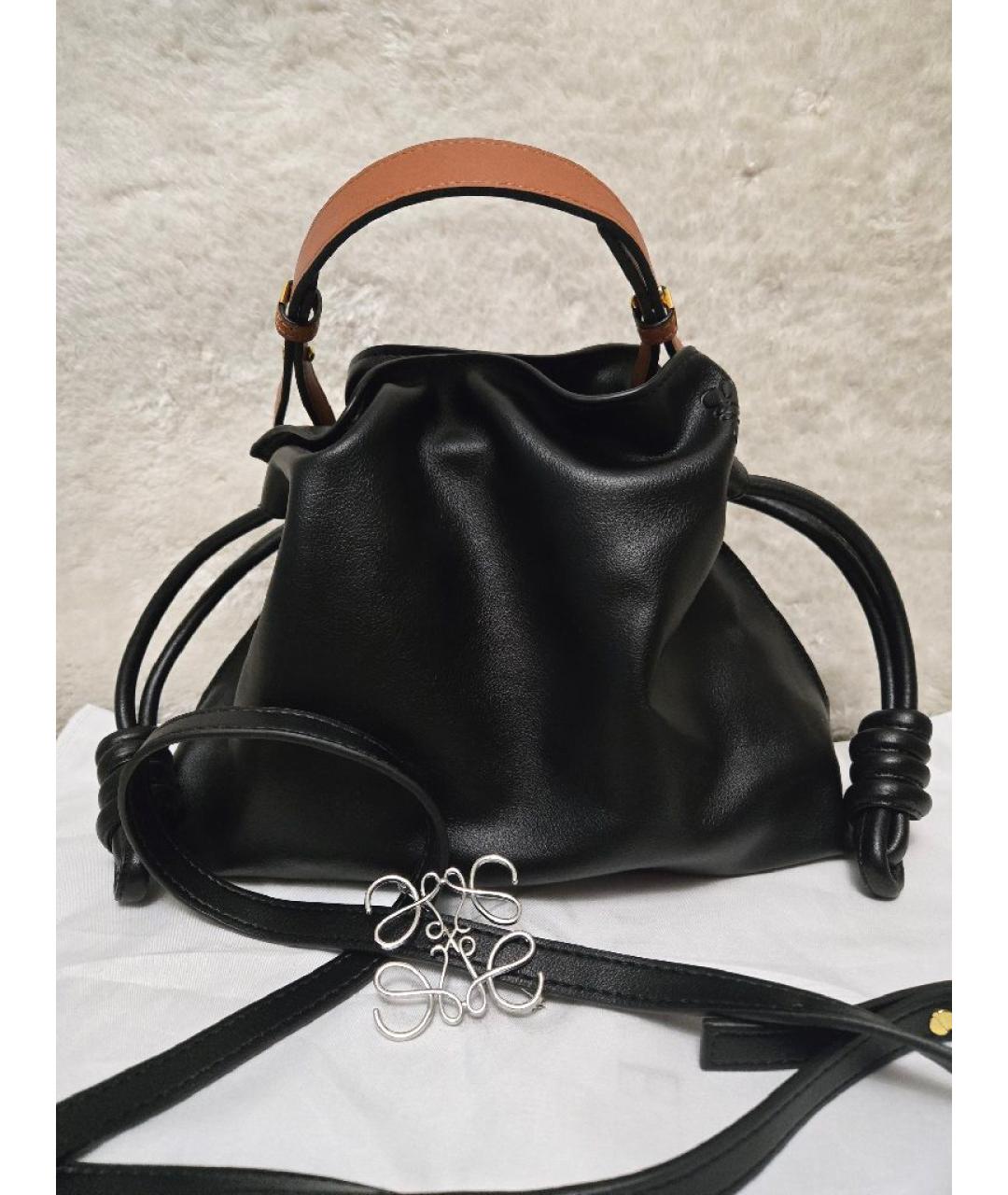 LOEWE Черная кожаная сумка через плечо, фото 3